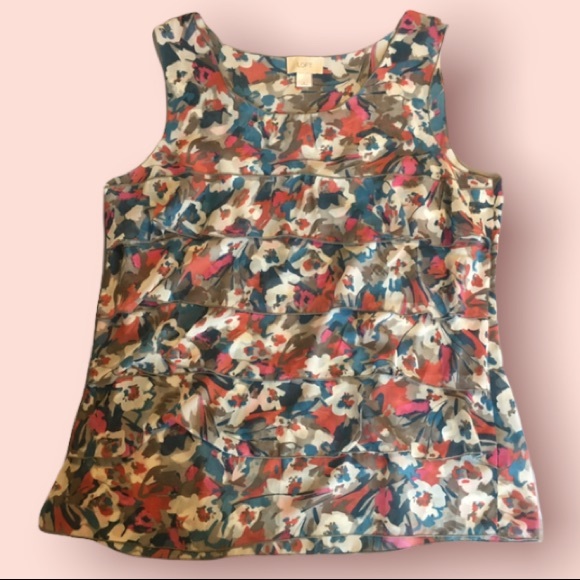 LOFT sleeveless ruffle blouse - Picture 4 of 8